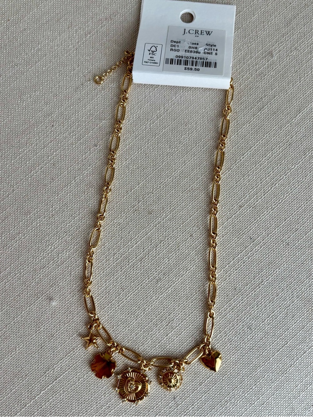 J. Crew Gold Multi-Charm Pendant Necklace - Picture 6 of 8
